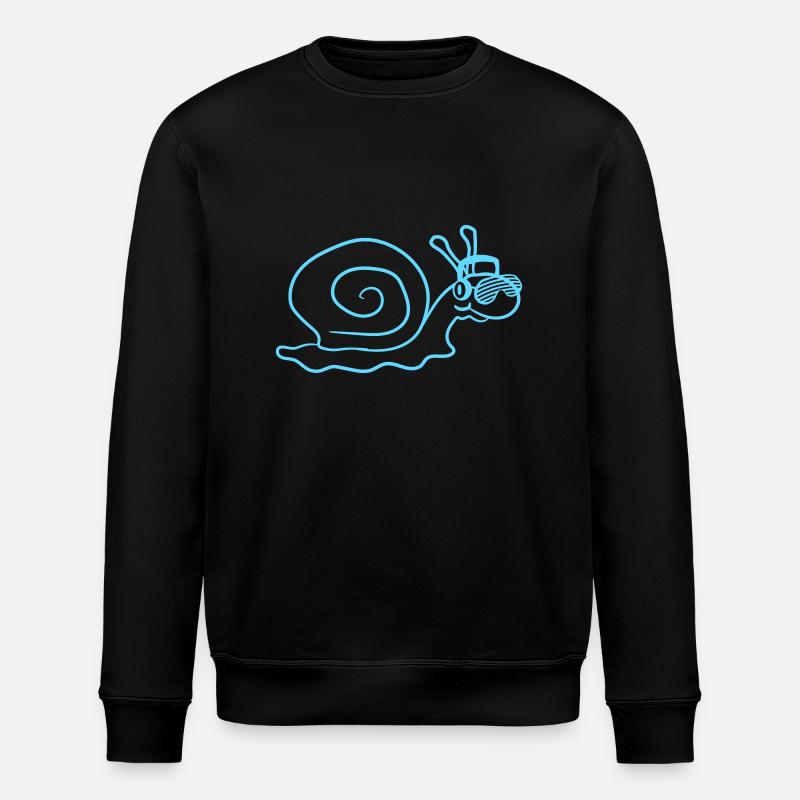 Cool DJ Snail Cute Shell - Stanley/Stella ROLLER Unisex Organic Sweatshirt - black