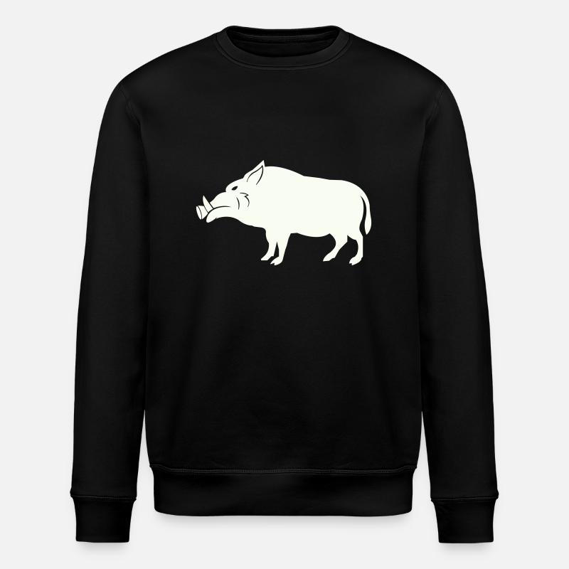 sanglier - Sweat bio ROLLER Stanley/Stella Unisexe - noir