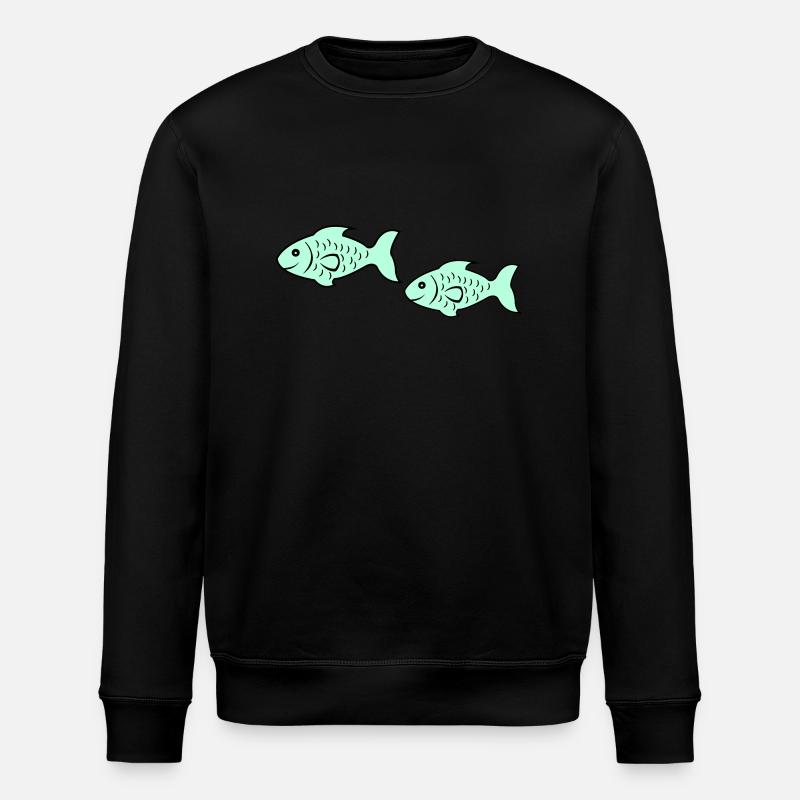 fish2 - Stanley/Stella Unisex Bio-Sweatshirt ROLLER - Schwarz