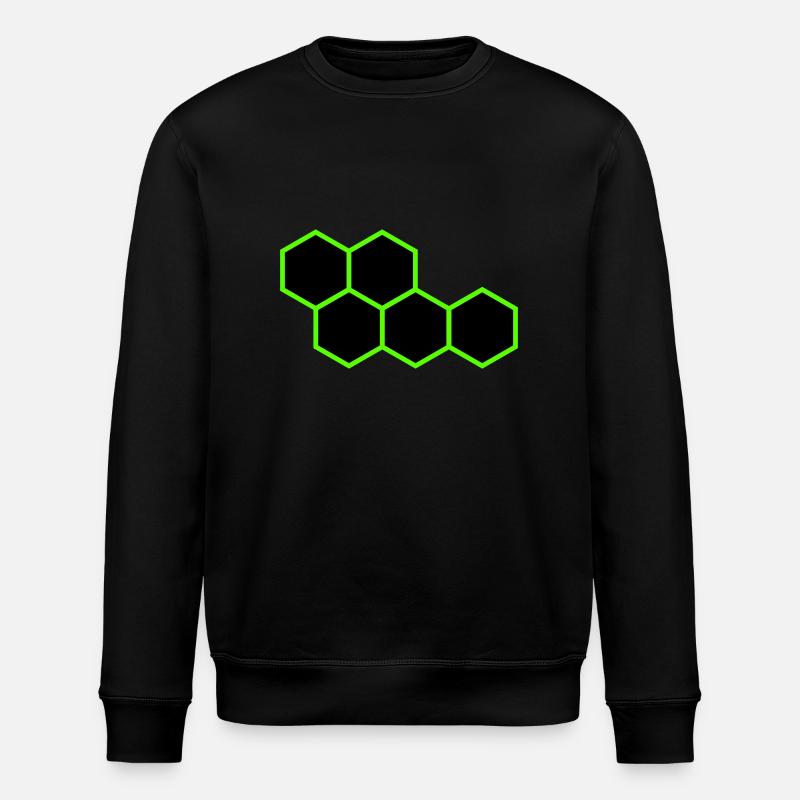 Hexagon - Stanley/Stella Unisex Bio-Sweatshirt ROLLER - Schwarz