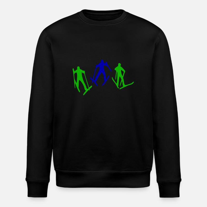 Ski Langlauf Skiläufer - Stanley/Stella Unisex Bio-Sweatshirt ROLLER - Schwarz