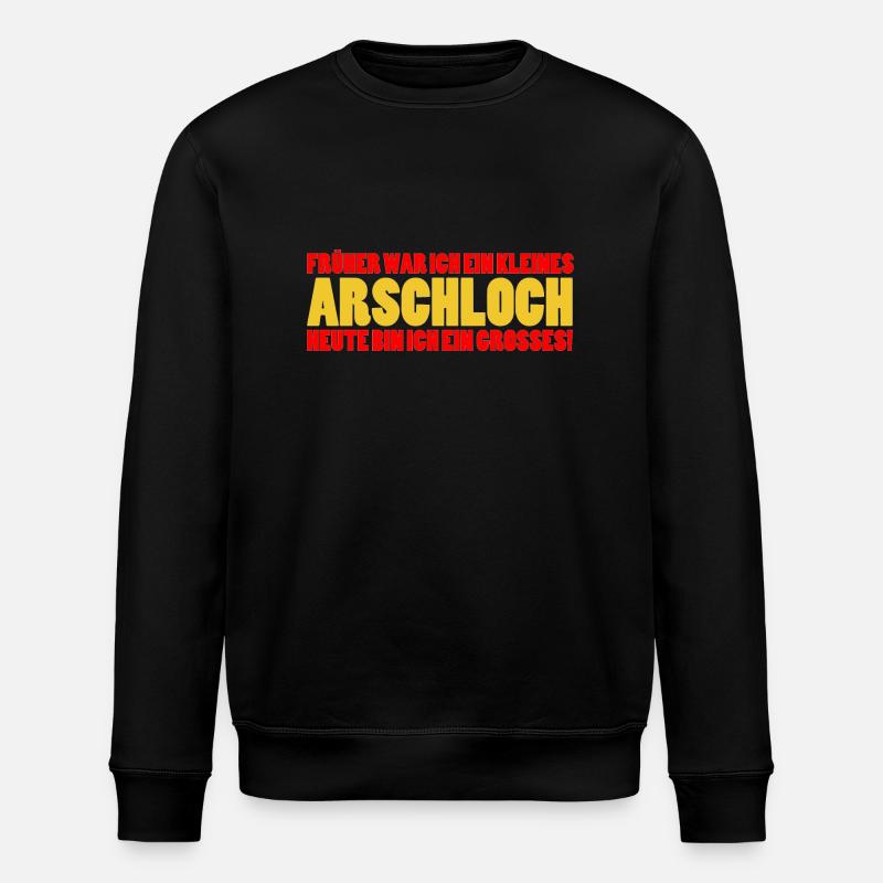 arschloch - Stanley/Stella Unisex Bio-Sweatshirt ROLLER - Schwarz