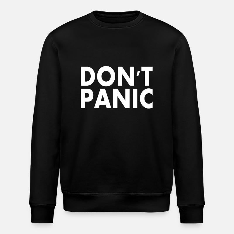 dont panic - Stanley/Stella Unisex Bio-Sweatshirt ROLLER - Schwarz