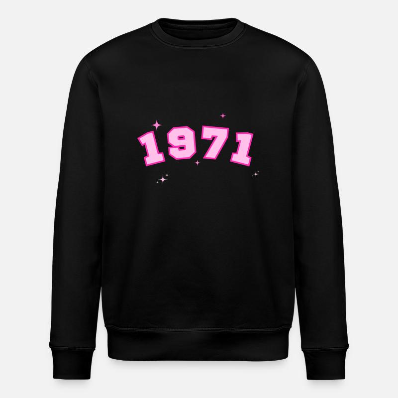 1971 Rose Star - Stanley/Stella ROLLER Unisex Organic Sweatshirt - black