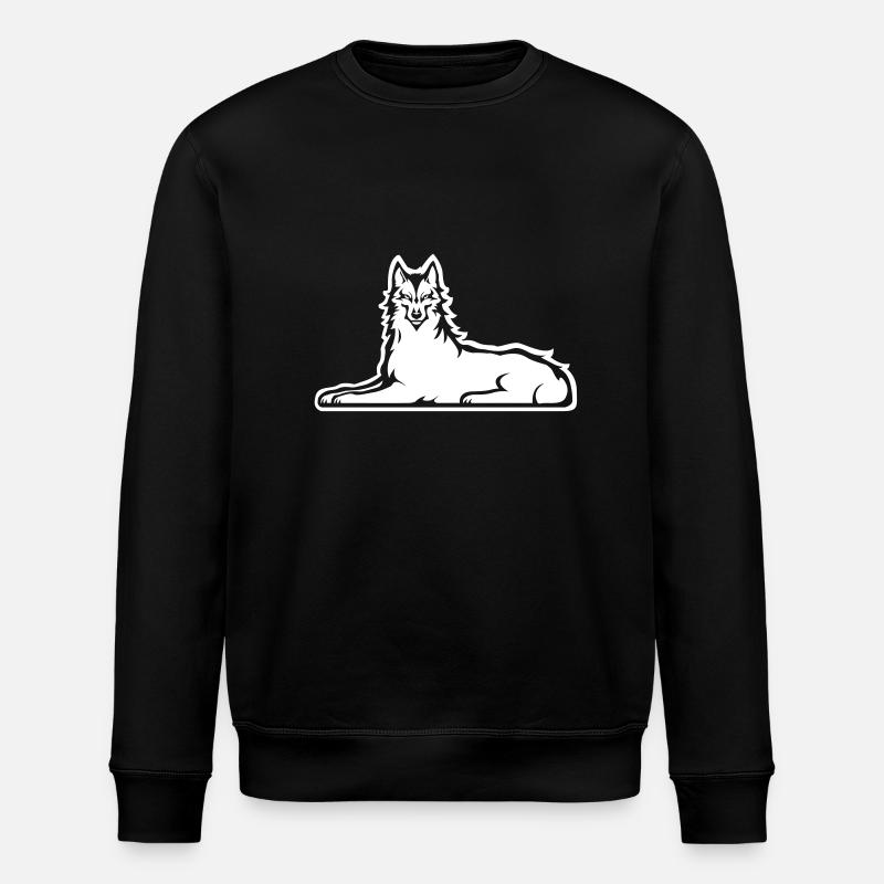 Loup blanc tchétchène - Sweat bio ROLLER Stanley/Stella Unisexe - noir