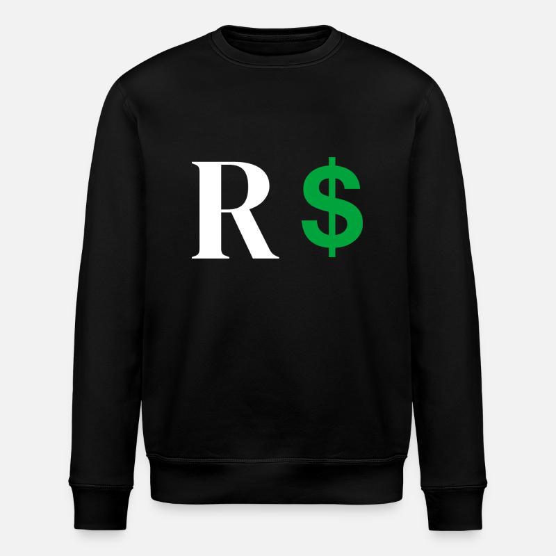 Letter r dollar - Stanley/Stella ROLLER Unisex Organic Sweatshirt - black
