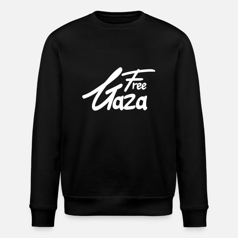 Texte Free Gaza - Sweat bio ROLLER Stanley/Stella Unisexe - noir