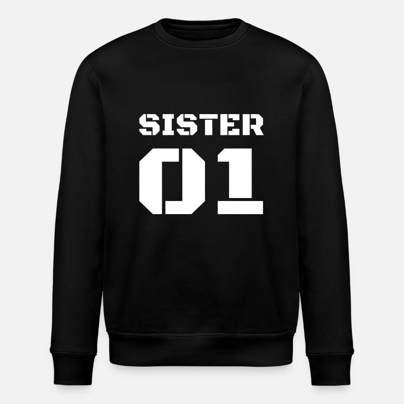 Sister 01 - Schwester Design - Stanley/Stella Unisex Bio-Sweatshirt ROLLER - Schwarz