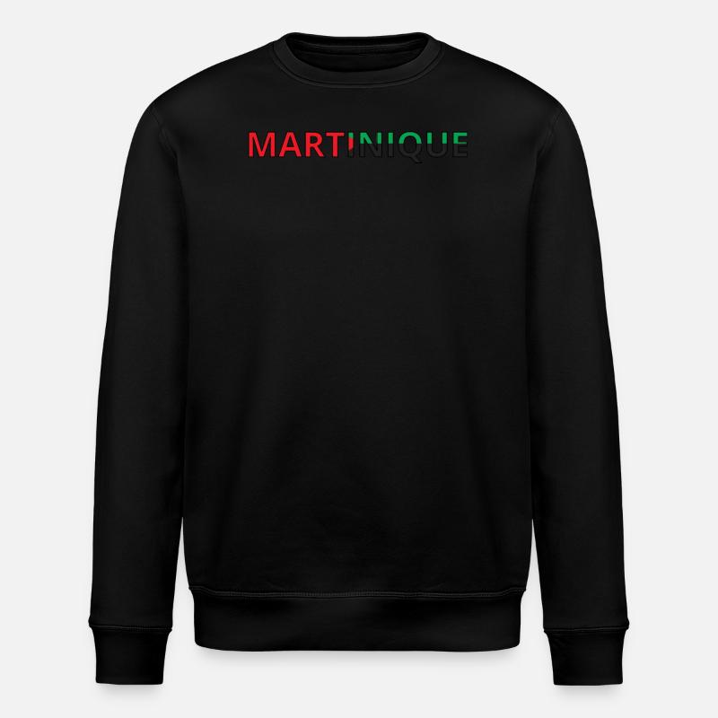 Martinique Flagge - Stanley/Stella Unisex Bio-Sweatshirt ROLLER - Schwarz