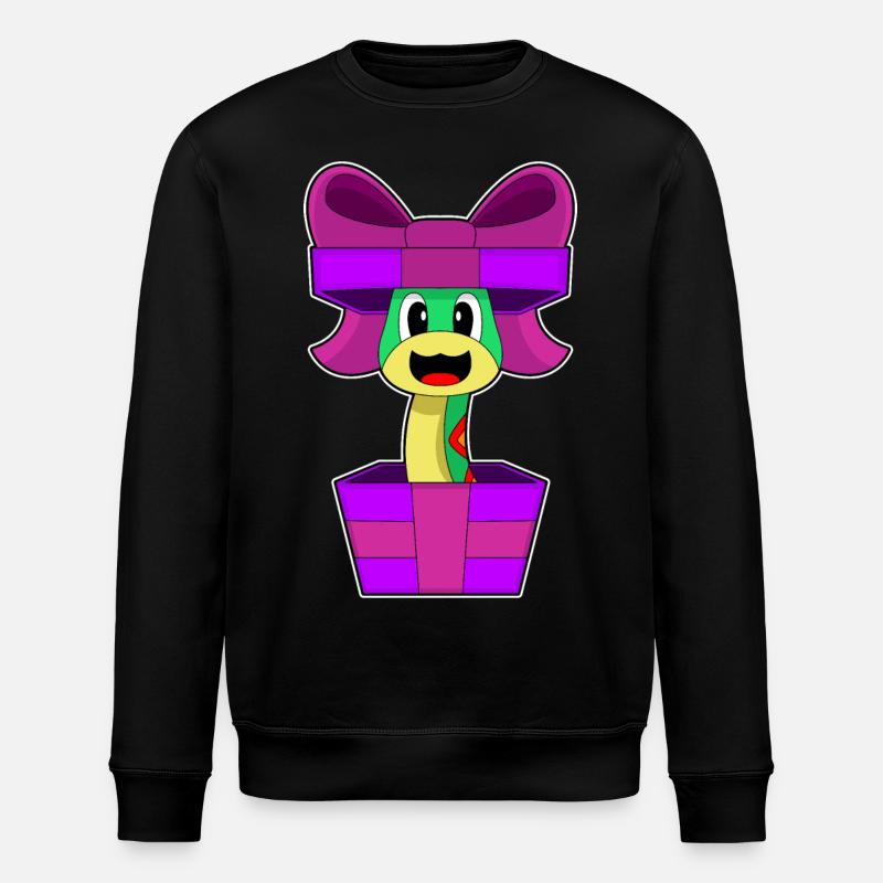 Snake Christmas Package - Stanley/Stella ROLLER Unisex Organic Sweatshirt - black