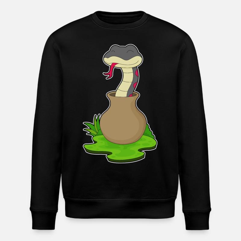 Snake Vase - Stanley/Stella ROLLER Unisex Organic Sweatshirt - black