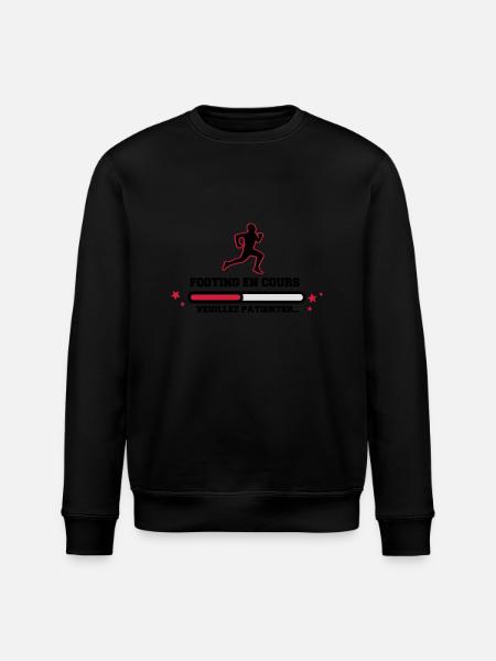 FOOTING EN COURS - Sweat bio ROLLER Stanley/Stella Unisexe - noir
