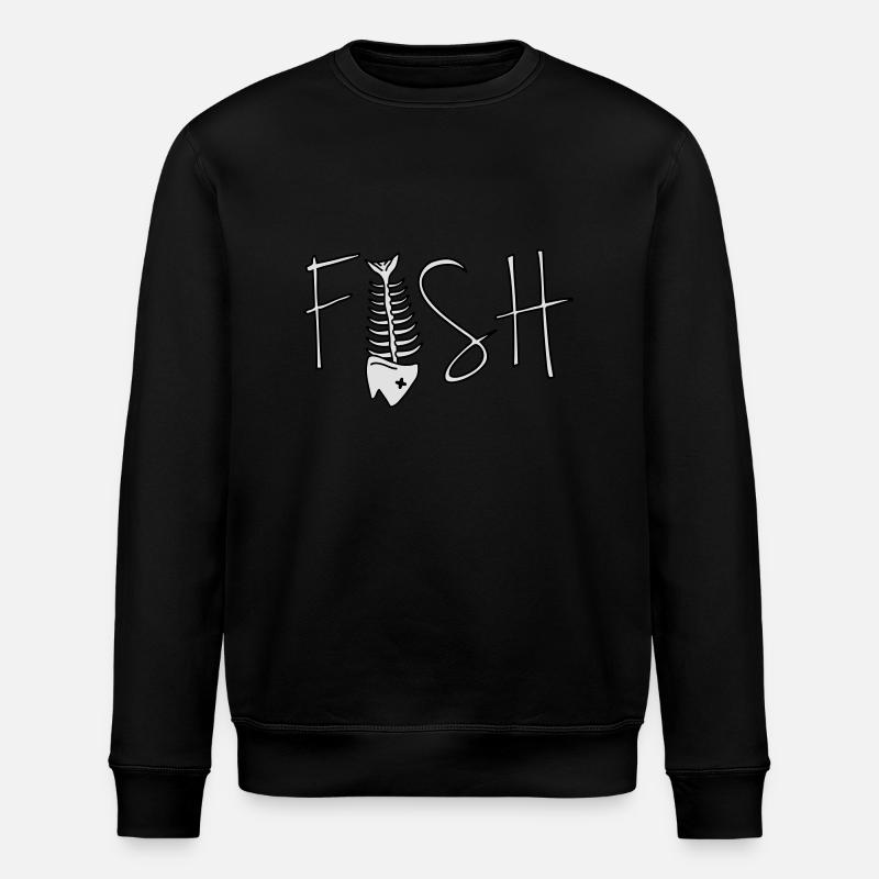 Fish - Stanley/Stella ROLLER Unisex Organic Sweatshirt - black