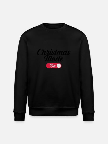 Christmas Mode (On) - Stanley/Stella ROLLER Unisex Organic Sweatshirt - black