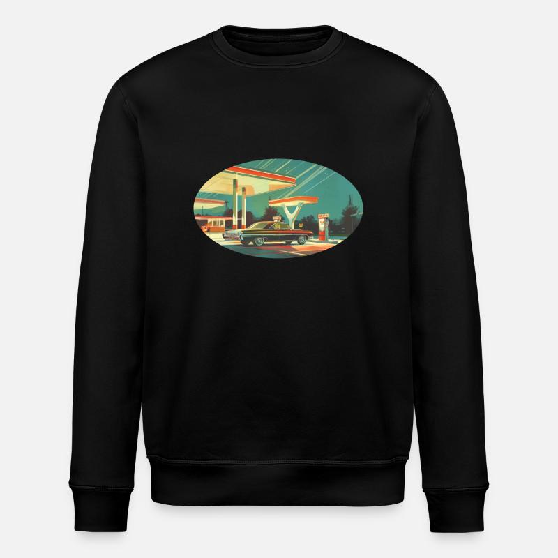 Benzinbrüder Tankstelle - Stanley/Stella Unisex Bio-Sweatshirt ROLLER - Schwarz