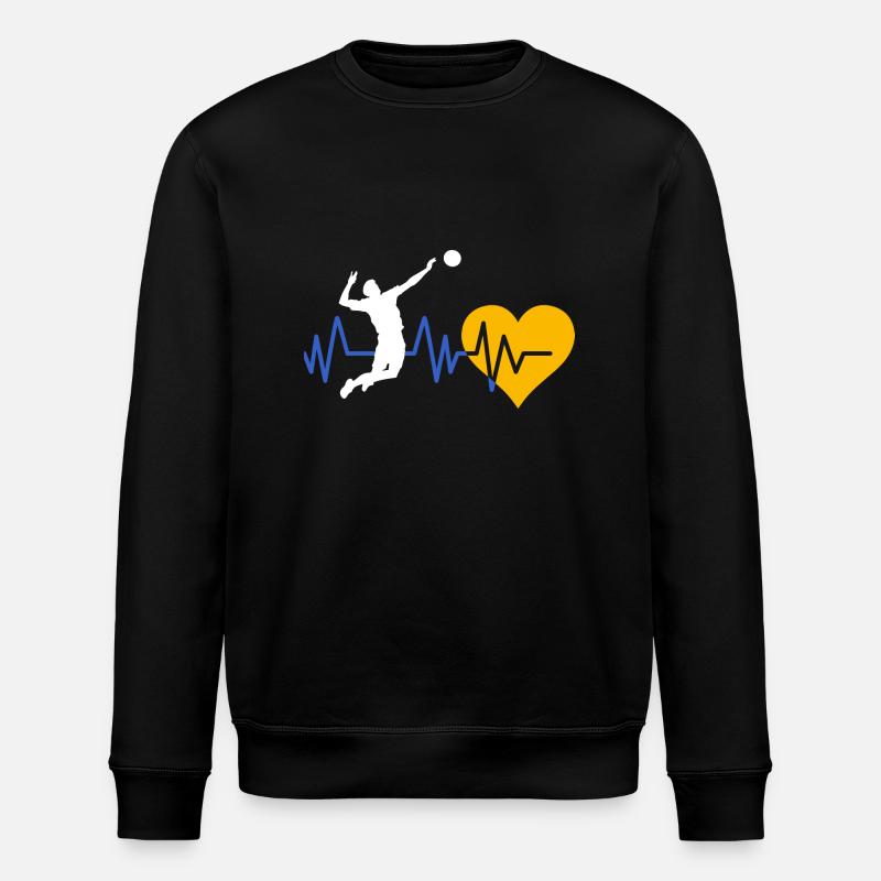 Siatkówka bicie serca - Ekologiczna bluza typu unisex Stanley/Stella ROLLER - czarny