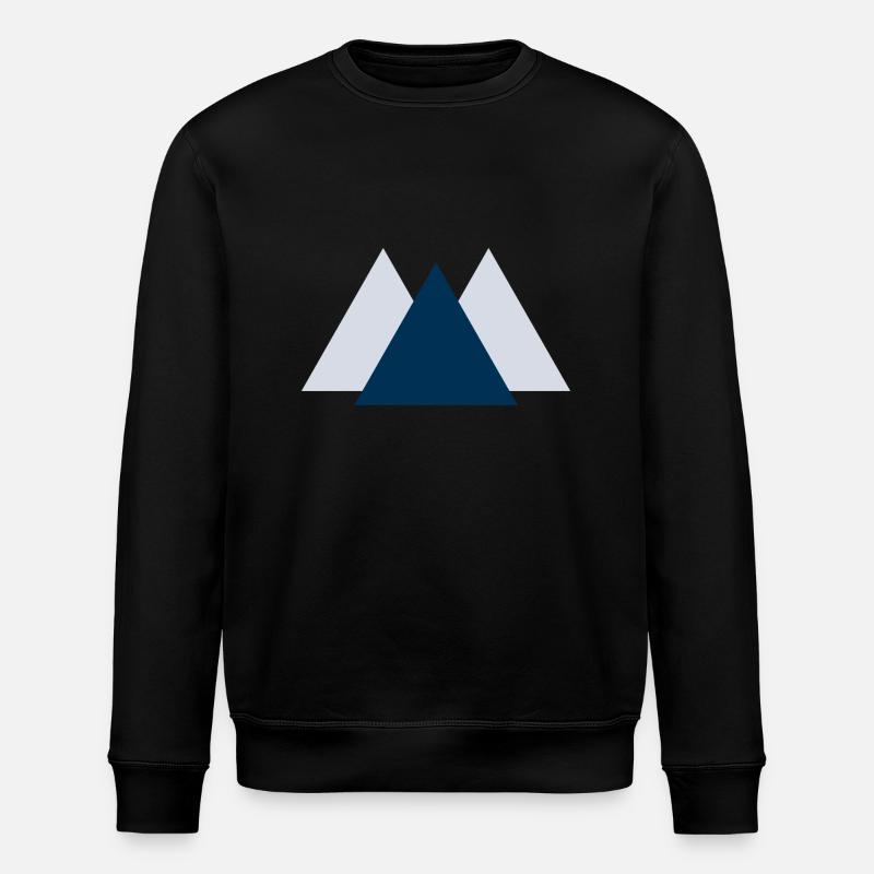 Geometric Peaks - Stanley/Stella ROLLER Unisex Organic Sweatshirt - black