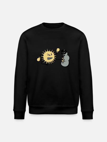 sun kicks snowman - Stanley/Stella ROLLER Unisex Organic Sweatshirt - black