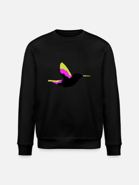 Hummingbird Bird 1 - Stanley/Stella ROLLER Unisex Organic Sweatshirt - black