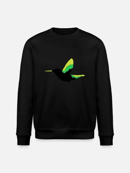 Hummingbird Bird - Stanley/Stella ROLLER Unisex Organic Sweatshirt - black