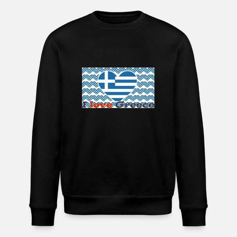 J’aime la Grèce - Sweat bio ROLLER Stanley/Stella Unisexe - noir