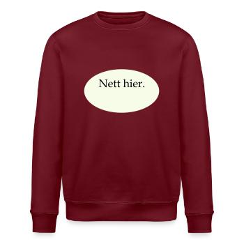Nice Here Blank Template - Stanley/Stella ROLLER Unisex Organic Sweatshirt - burgundy - Front - Nik (191cm)