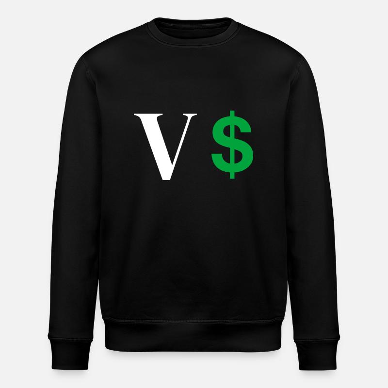 Lettre v dollar - Sweat bio ROLLER Stanley/Stella Unisexe - noir