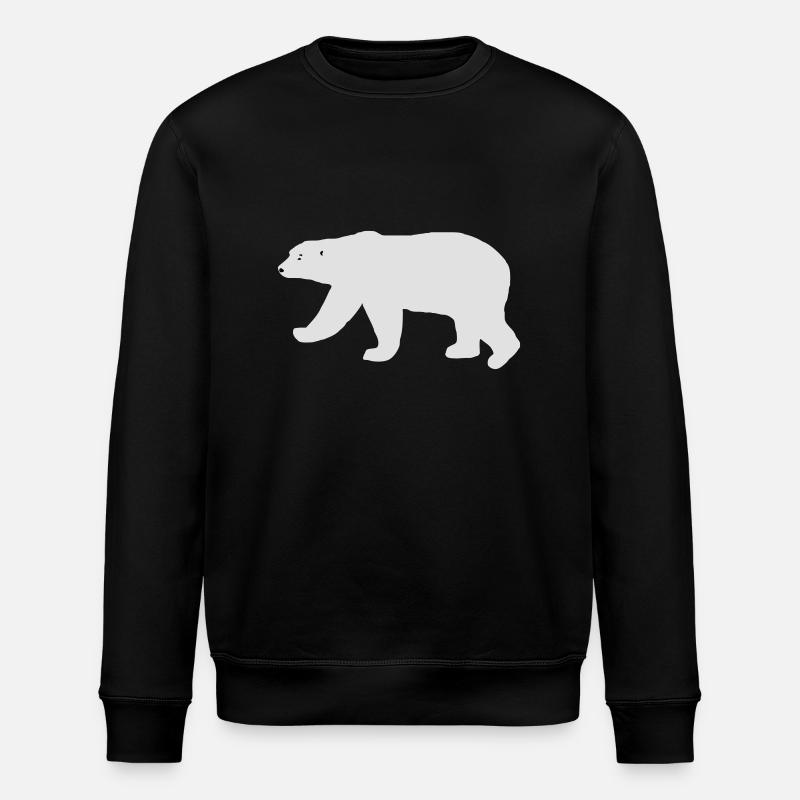 Polar Bear - Stanley/Stella ROLLER Unisex Organic Sweatshirt - black