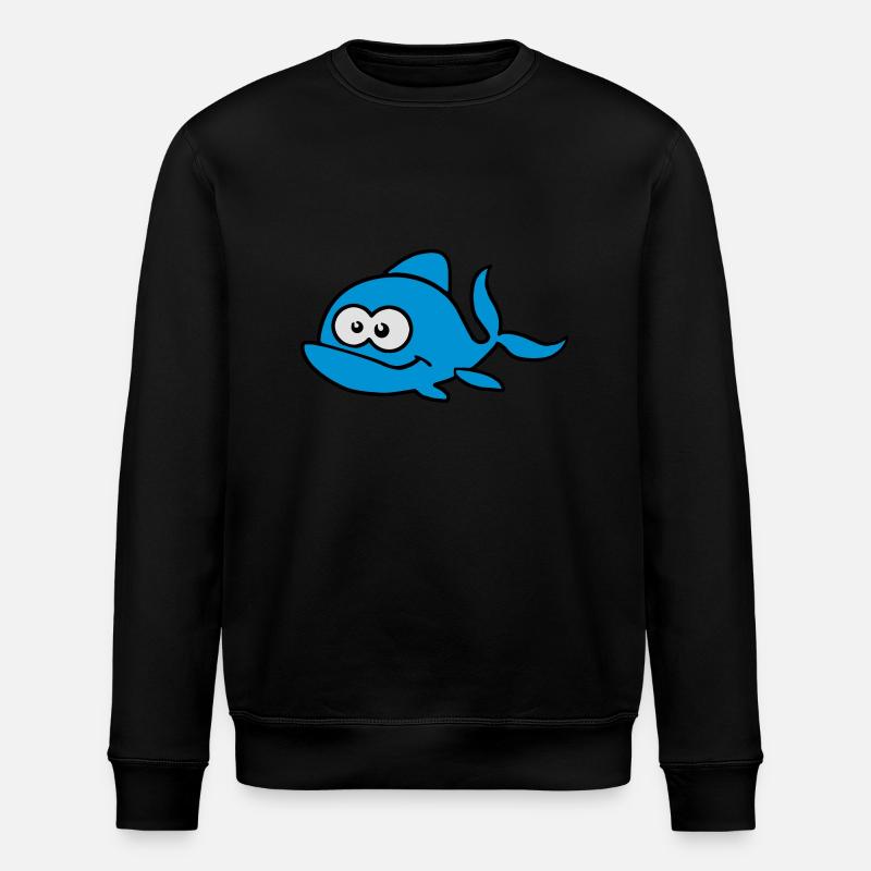 Sweet fish with bulging eyes. - Stanley/Stella ROLLER Unisex Organic Sweatshirt - black