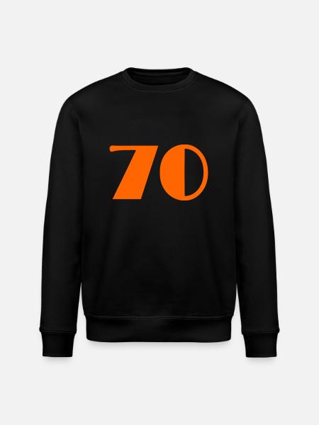 70. 70 ÅR. 70 ÅRS JUBILÆUM. FØDSELSDAG 70 ÅR. - Stanley/Stella økologisk unisex-sweatshirt ROLLER - sort