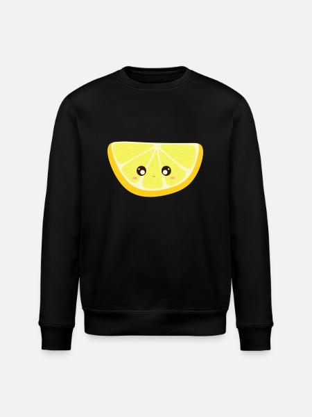 kawaii lemon - Stanley/Stella ROLLER Unisex Organic Sweatshirt - black