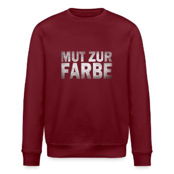 Mut zu Farbe - Stanley/Stella Unisex Bio-Sweatshirt ROLLER - Burgunderrot - Vorne - Nik (191cm)