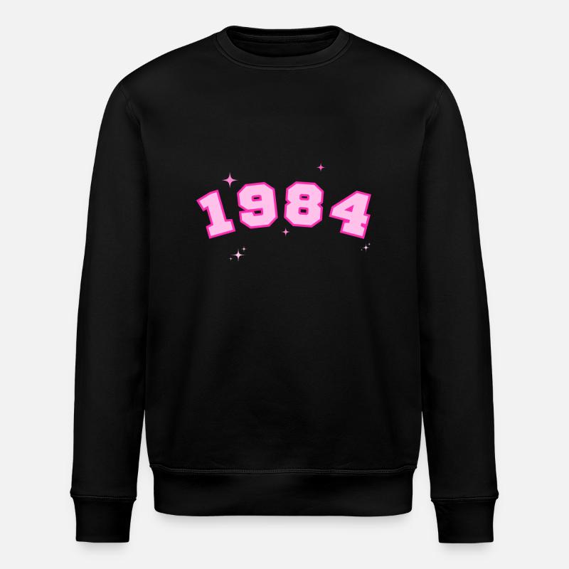 1984 Rose Star - Stanley/Stella ROLLER Unisex Organic Sweatshirt - black