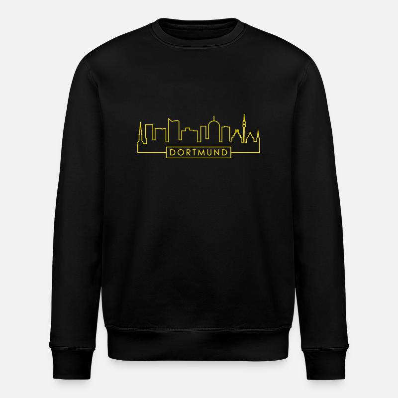 Dortmund Skyline Silhouette - Stanley/Stella ROLLER Unisex Organic Sweatshirt - black