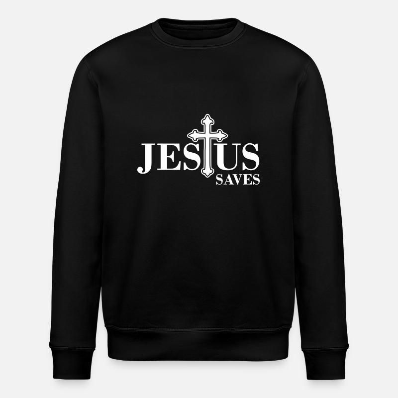 Jesus Rettet - Stanley/Stella Unisex Bio-Sweatshirt ROLLER - Schwarz
