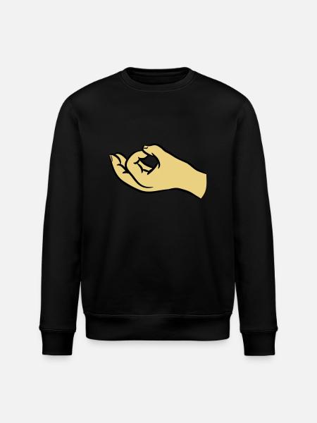 Hands asshole hole - Stanley/Stella ROLLER Unisex Organic Sweatshirt - black