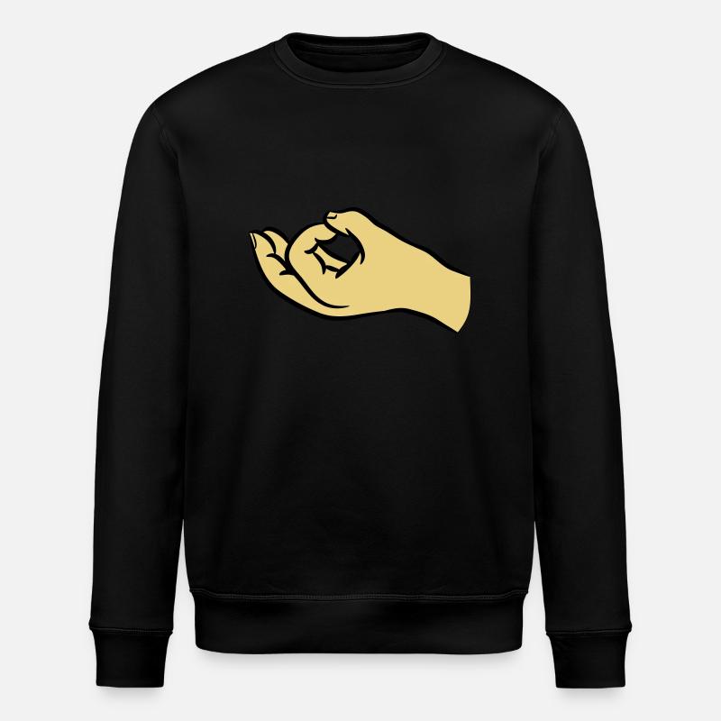 Hands asshole hole - Stanley/Stella ROLLER Unisex Organic Sweatshirt - black