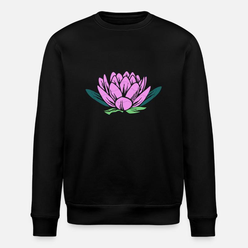 Lotusblume - Stanley/Stella Unisex Bio-Sweatshirt ROLLER - Schwarz