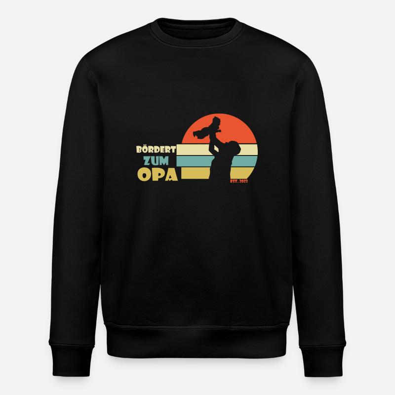 Beförderung zum opa - Stanley/Stella Unisex Bio-Sweatshirt ROLLER - Schwarz