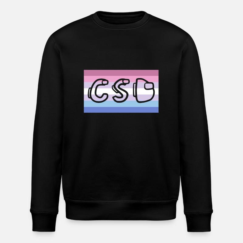 bigender pride CSD - Stanley/Stella ROLLER Unisex Organic Sweatshirt - black