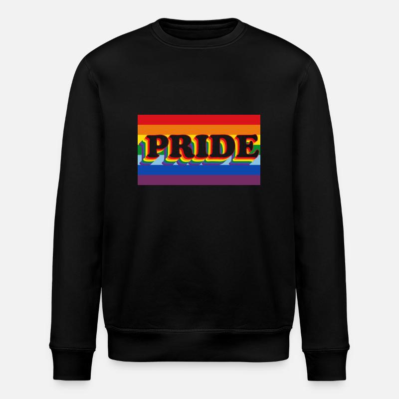 rainbow banner pride - Stanley/Stella ROLLER Unisex Organic Sweatshirt - black