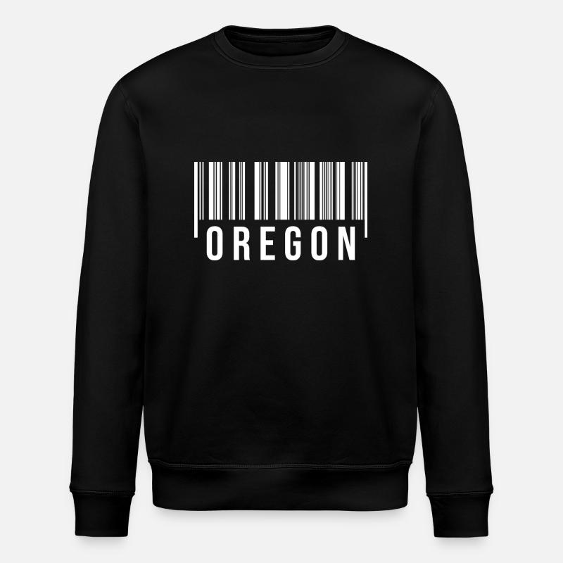 Oregon Barcode - Stanley/Stella ROLLER Unisex Organic Sweatshirt - black