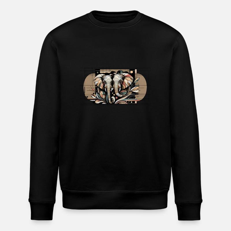 Elefantensymmetrie - Stanley/Stella Unisex Bio-Sweatshirt ROLLER - Schwarz