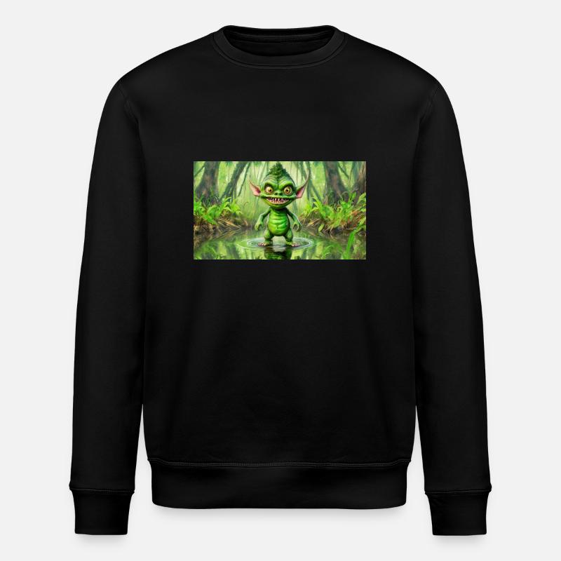 goblin - young cute little monsters - Stanley/Stella ROLLER Unisex Organic Sweatshirt - black