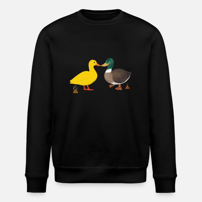 pooping ducks - Stanley/Stella ROLLER Unisex Organic Sweatshirt - black