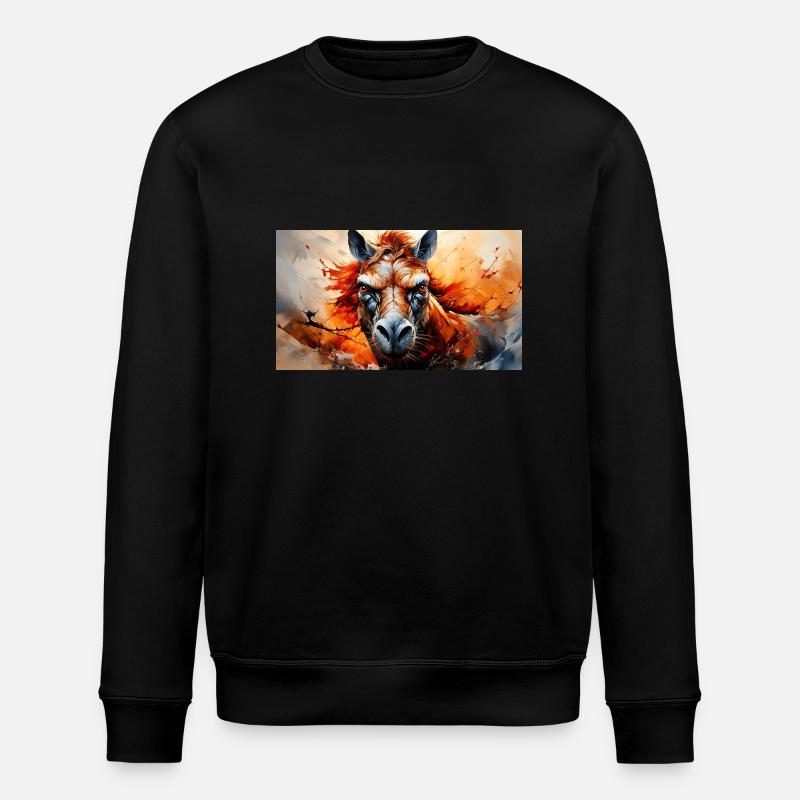Animaux mignons - cheval - Sweat bio ROLLER Stanley/Stella Unisexe - noir
