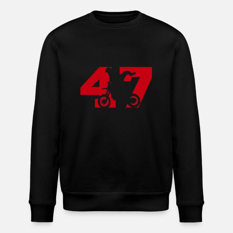 Moto 47 motard - Sweat bio ROLLER Stanley/Stella Unisexe - noir