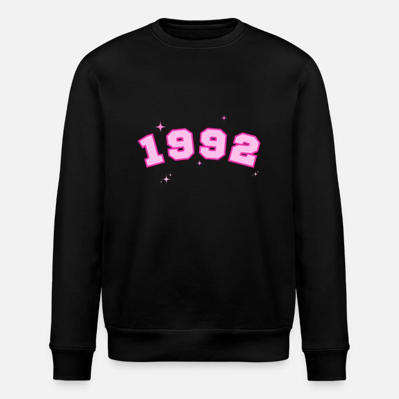 1992 Rose Star - Stanley/Stella ROLLER Unisex Organic Sweatshirt - black