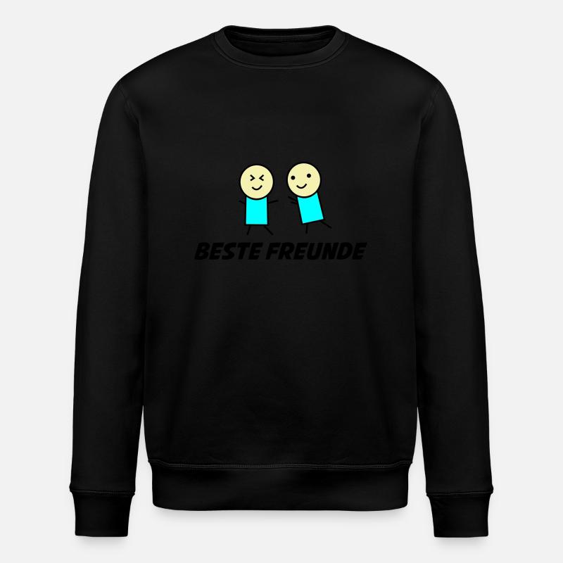 beste freunde 1 - Stanley/Stella Unisex Bio-Sweatshirt ROLLER - Schwarz