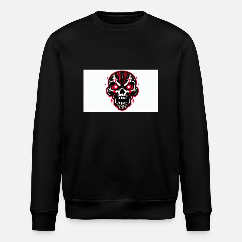 Animierter Schädel - Stanley/Stella Unisex Bio-Sweatshirt ROLLER - Schwarz
